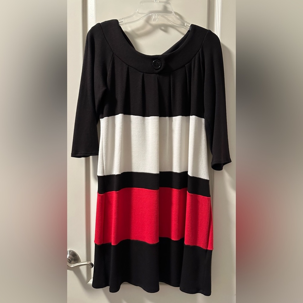 Tiana B. Color Block Sweater Dress